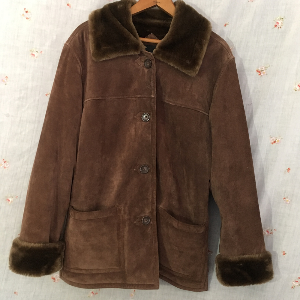 Dennis Basso suede leather jacket